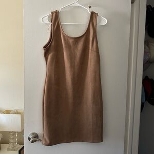 Haute Monde Brown Suede Dress